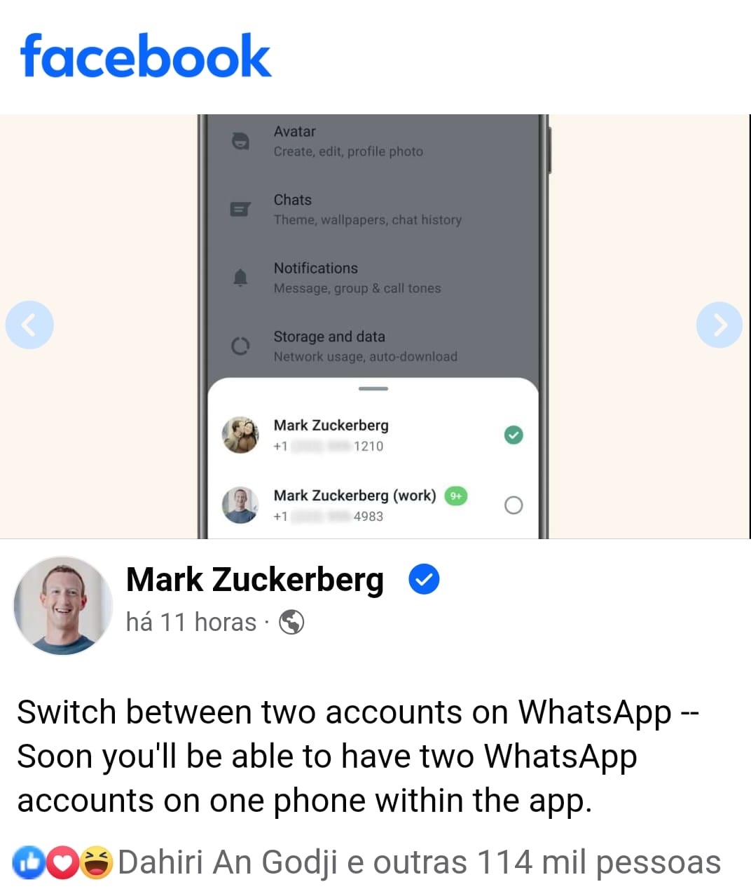 WhatsApp 2 contas mesmo celular