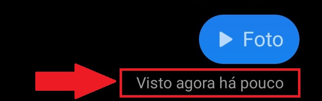 Caso a conta tenha aberta o arquivo, surgirá a mensagem "Visto" com o horário que isto foi feito