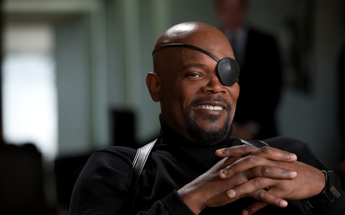 Samuel L. Jackson em cena de Homem de Ferro 2