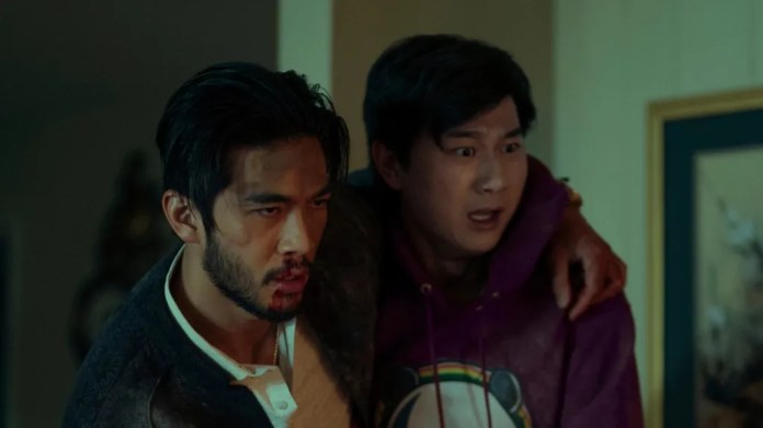 Justin Chien and Sam Song Li in The Brothers Sun. Credit Michael Desmond  Netflix