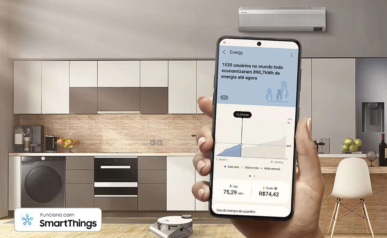 Ar condicionado Samsung com conexão sem fio