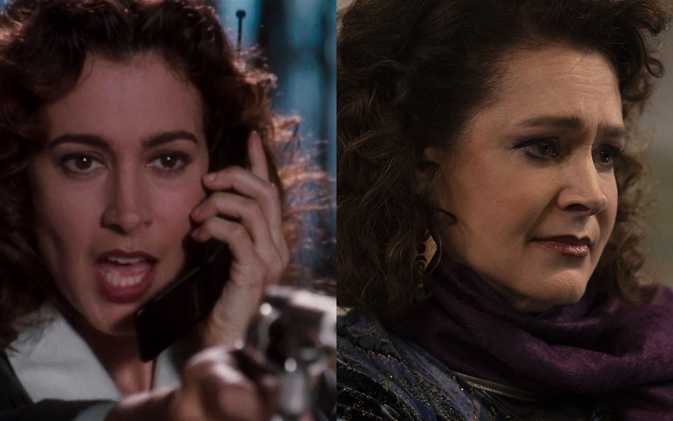 Montagem de Sean Young em Ace Ventura: Um Detetive Diferente e Ouija Witch