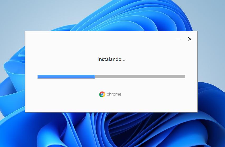 Finalizando o processo de baixar e isntalar Chrome para PC