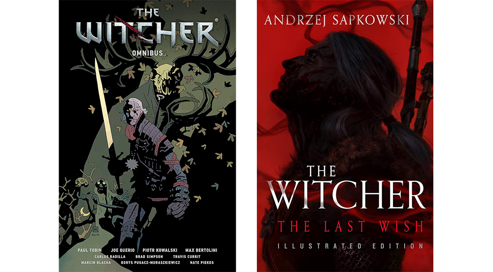 The Witcher graphic novel omnibus Vol. 1 and The Witcher: The Last Wish (Book One) Illustrated Edition