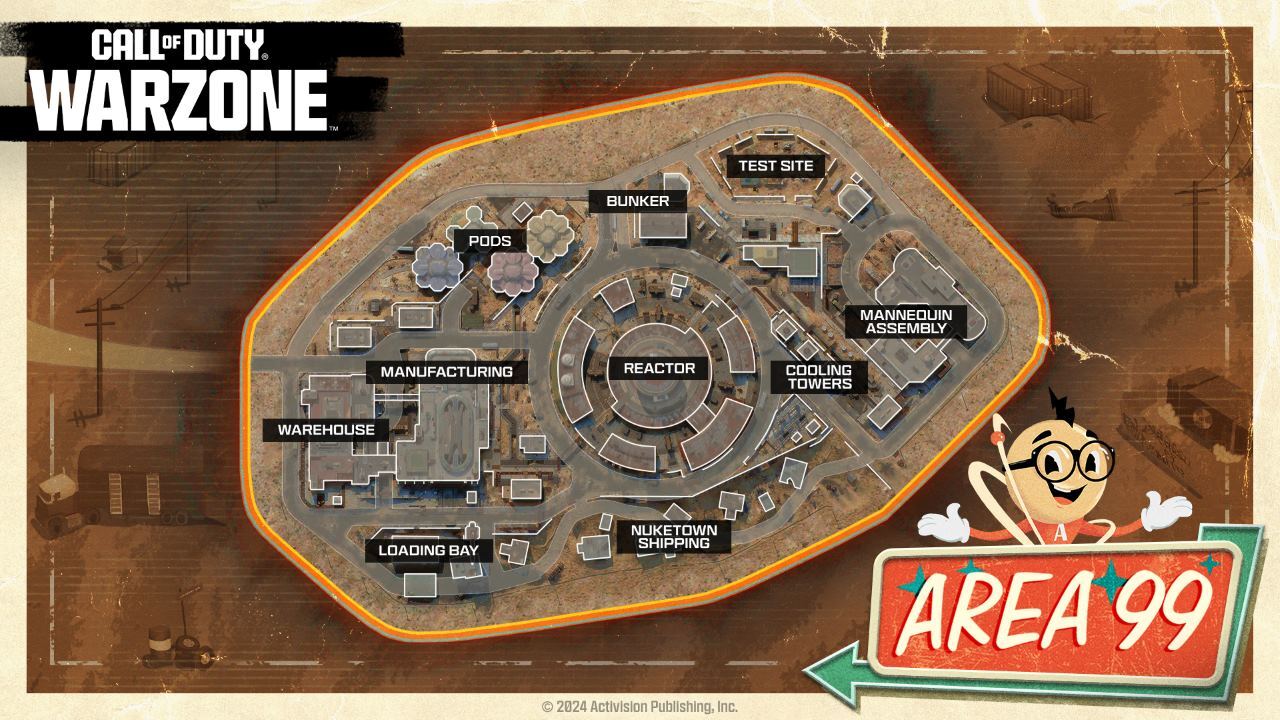 Area 99 map layout