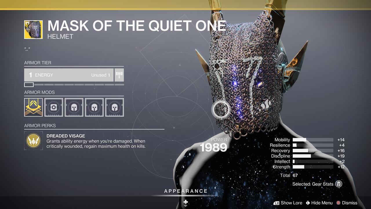 Mask of the Quiet One