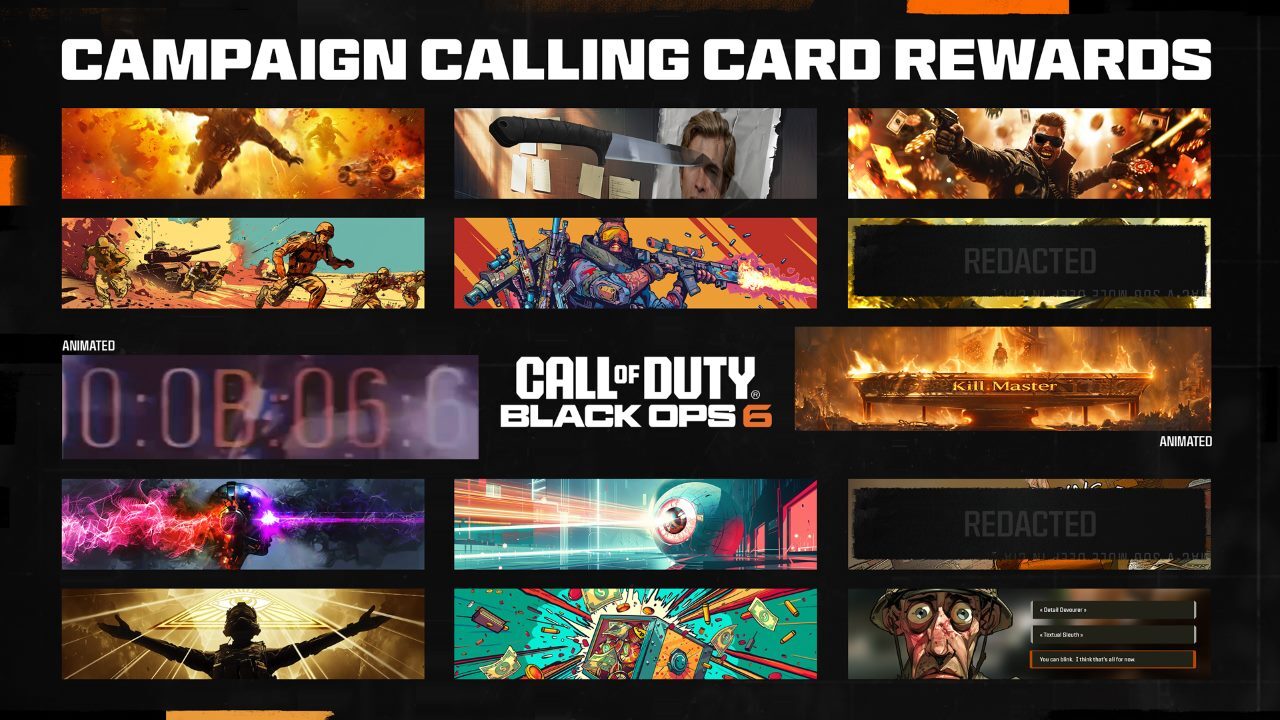 Black Ops 6 campaign calling card rewards