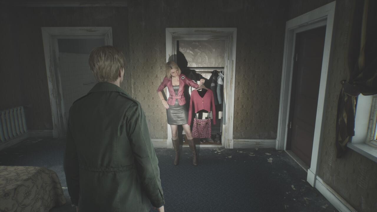 Moments like Maria finding the outfit her character wears in the original game are fun Easter eggs, but taken literally, they also work as evidence that James has been here before.